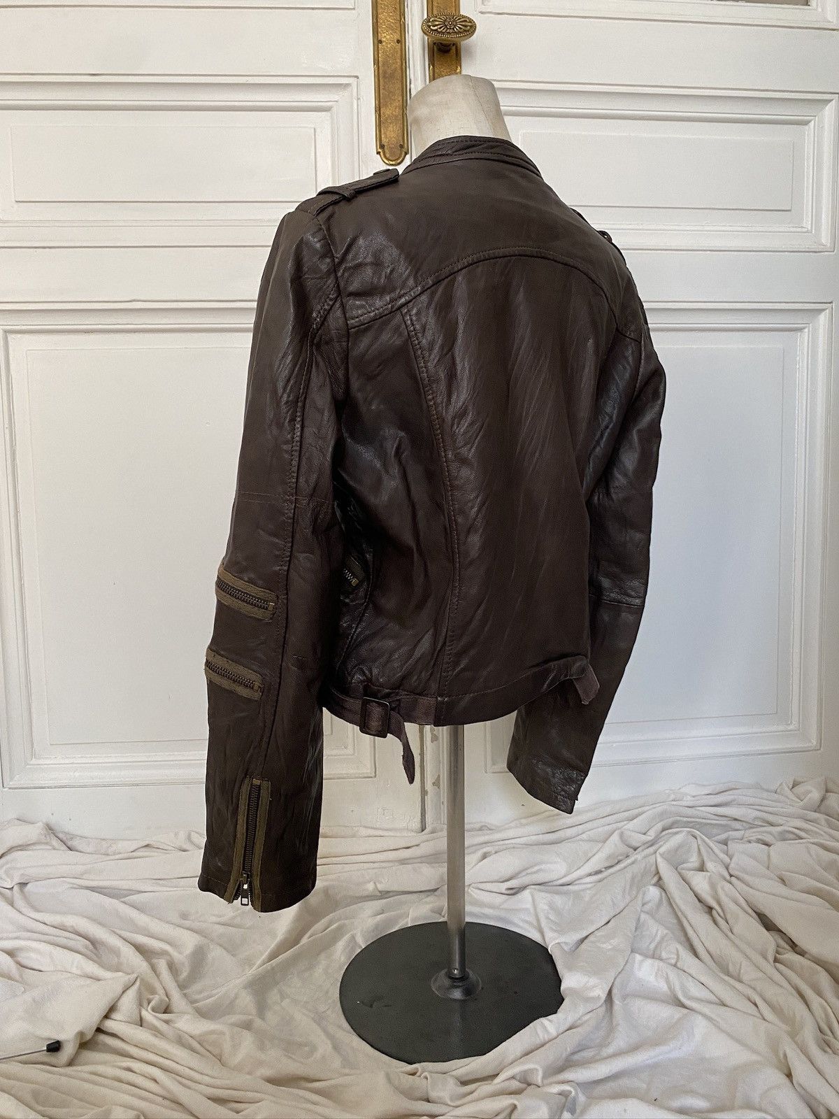 Japanese Brand Archive asymmetrical military leather jacket Size L / US 10 / IT 46 - 4 Thumbnail