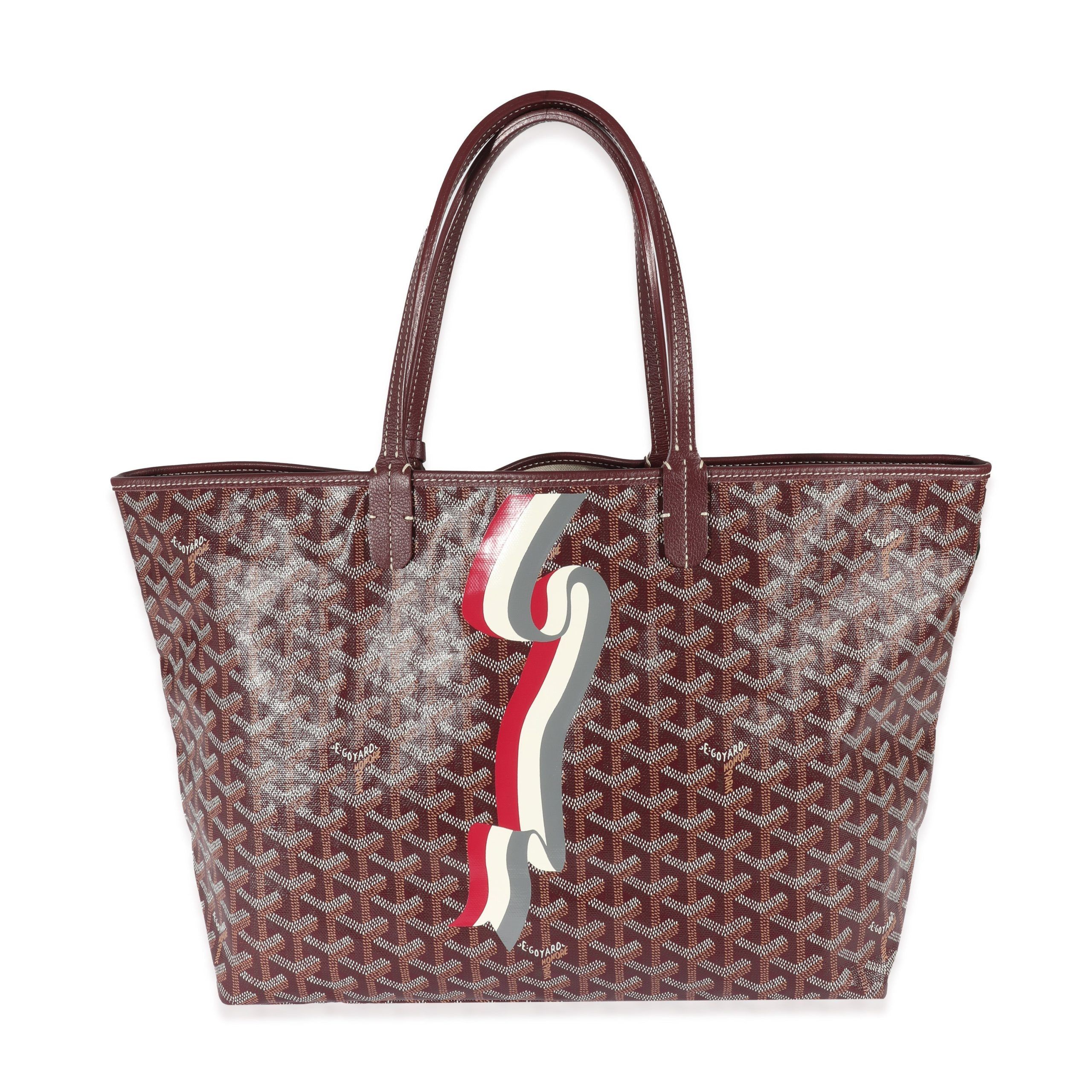image of Goyard Goyardine Burgundy Bannière Saint Louis Tote Pm in Brown, Women's