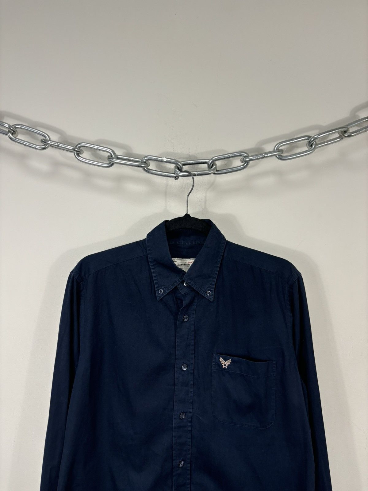 Avirex Vintage Avirex Men’s Navy Blue Military Long Sleeve Shirt Size US M / EU 48-50 / 2 - 2 Thumbnail