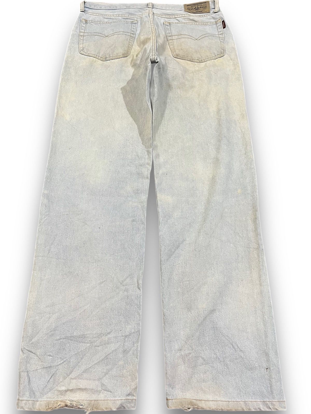 Pure Blue Japan × Uniqlo Vintage Uniqlo Mudwash Scovill Rivet Denim Size US 33 - 3 Thumbnail