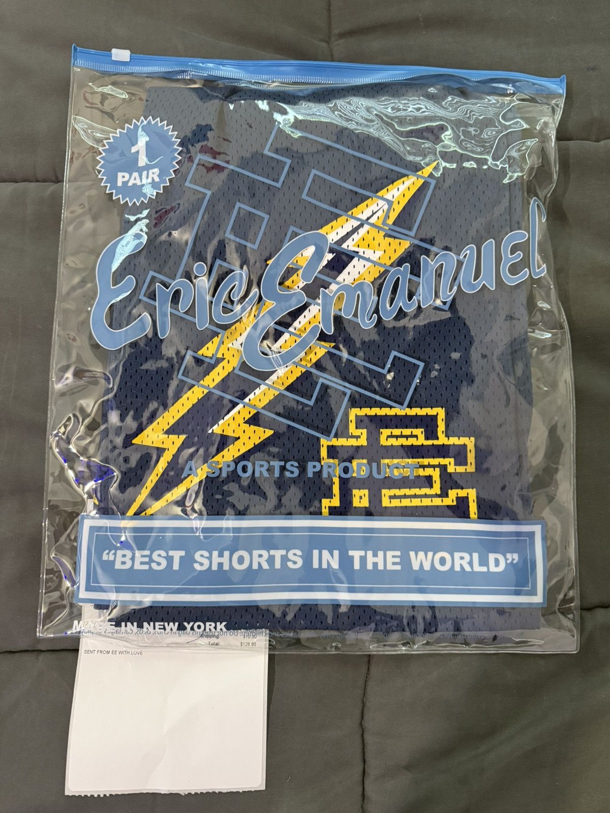 EE Basic Short - BOLTS (Navy/Yellow & white) SS25