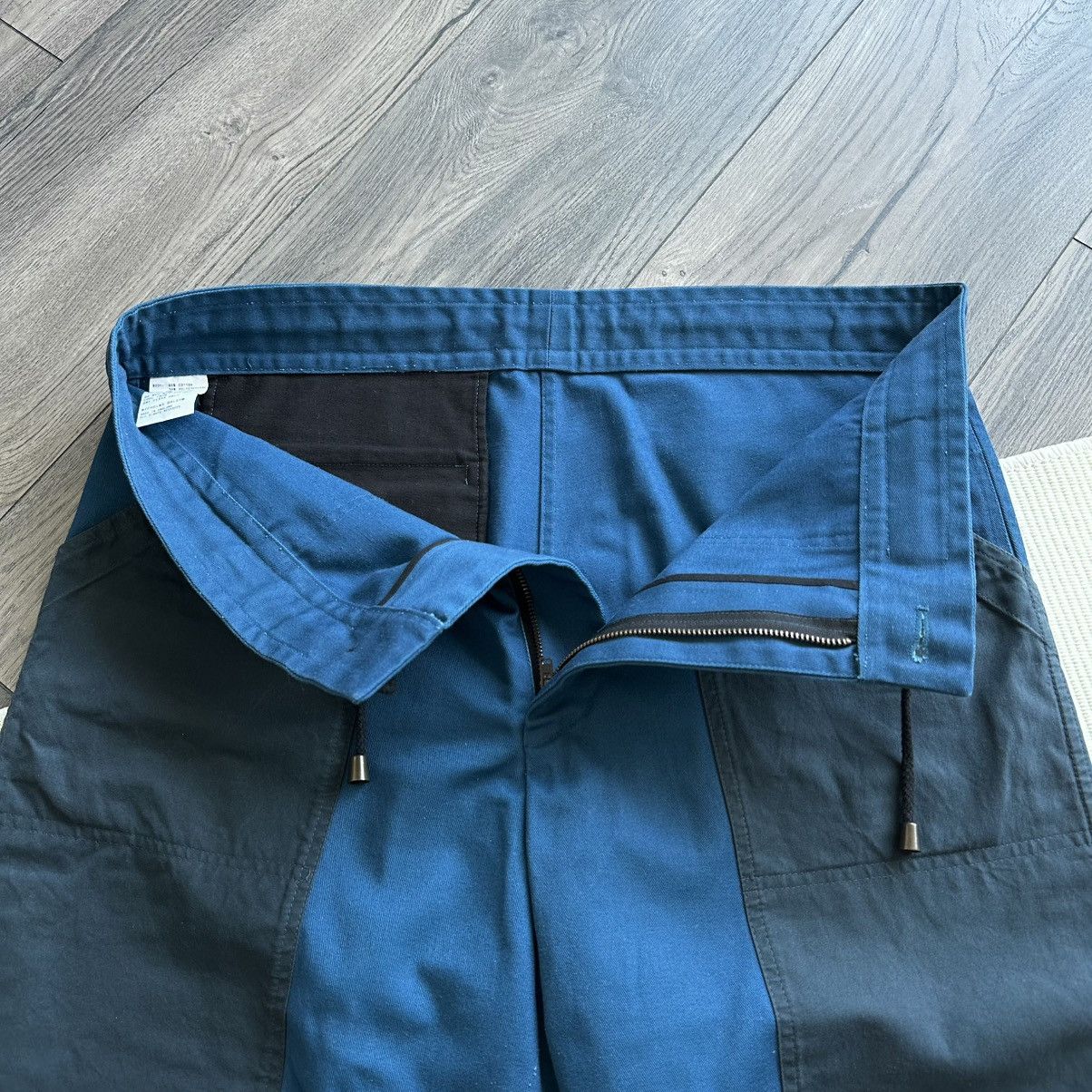 Nicholas Daley NICHOLAS DALEY Two-Tone Waxed Cotton Pullcord Trousers Size US 30 / EU 46 - 5 Thumbnail