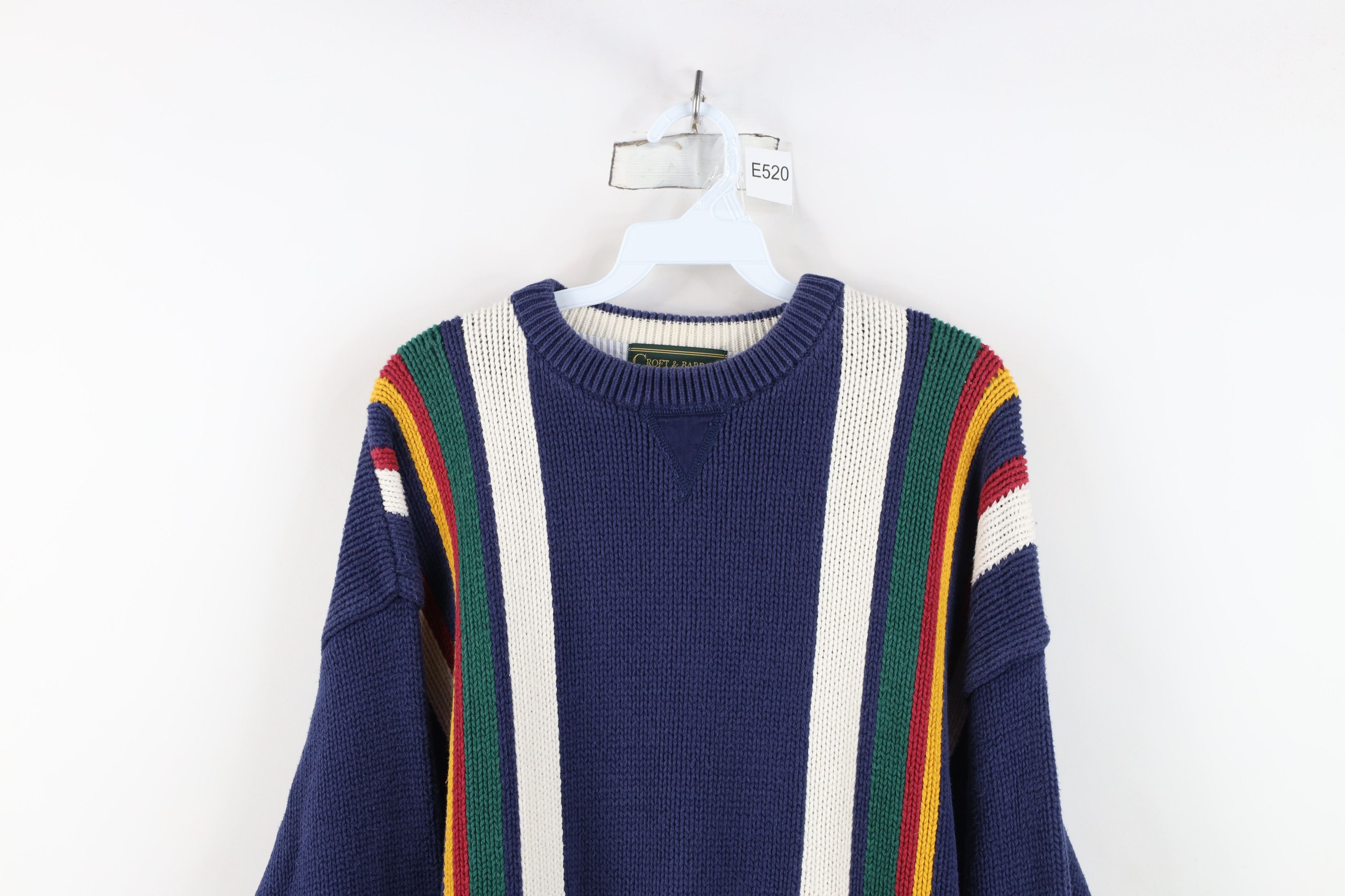 Vintage Vintage 90s Streetwear Rainbow Striped Cotton Knit Sweater Size US XL / EU 56 / 4 - 2 Thumbnail
