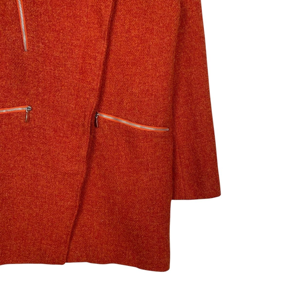Harris Tweed Pret Pour Partir x Harris Tweed Wool Orange Coat Size XXS / US 00 / IT 34 - 4 Thumbnail