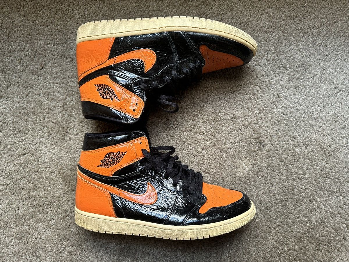 image of Nike Jordan 1 “Shattered Backboard 3.0” Shoes in Orange, Men's (Size 13)