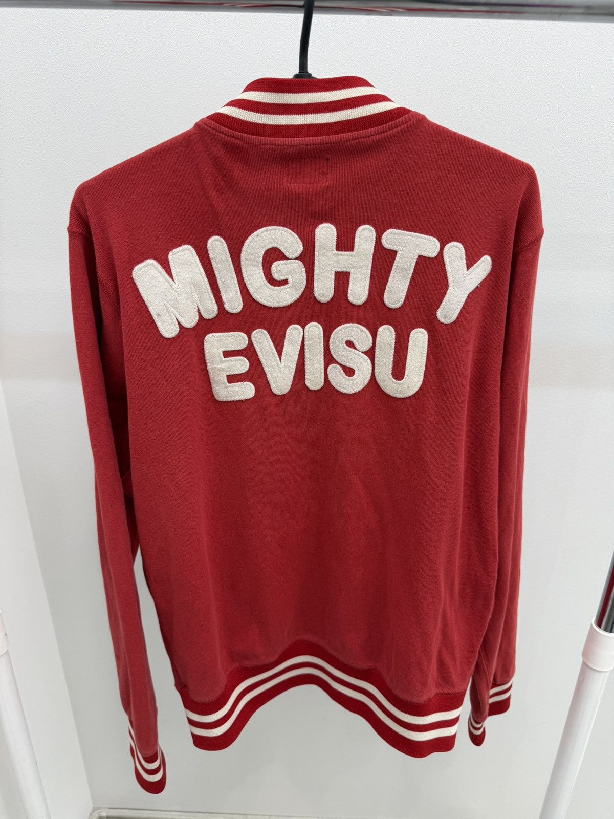 エヴィス　MIGHTY EVISU スウェット Evisu × Japanese Brand Mighty Evisu Varsity Bomber Jacket