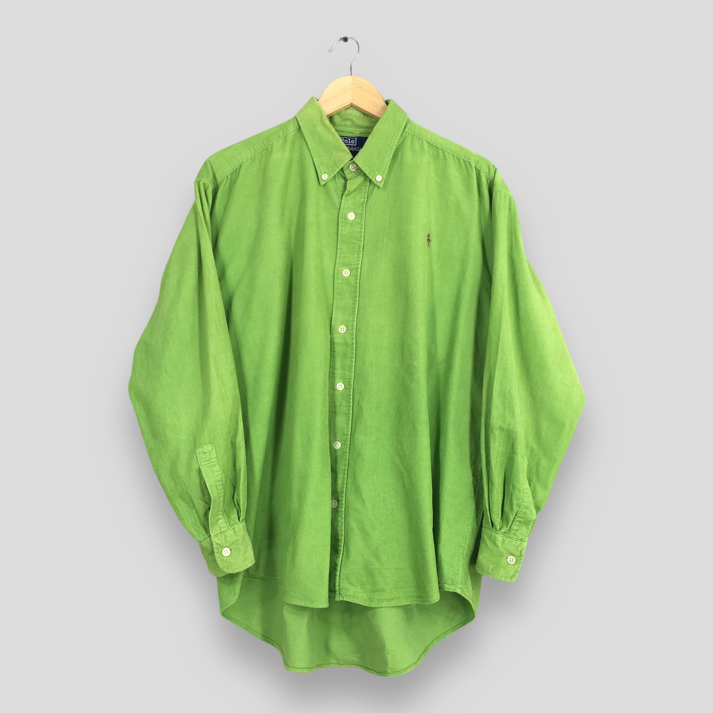 Polo Ralph Lauren Polo Ralph Lauren Neon Green Corduroy Oxfords Large Size US L / EU 52-54 / 3 - 1 Thumbnail