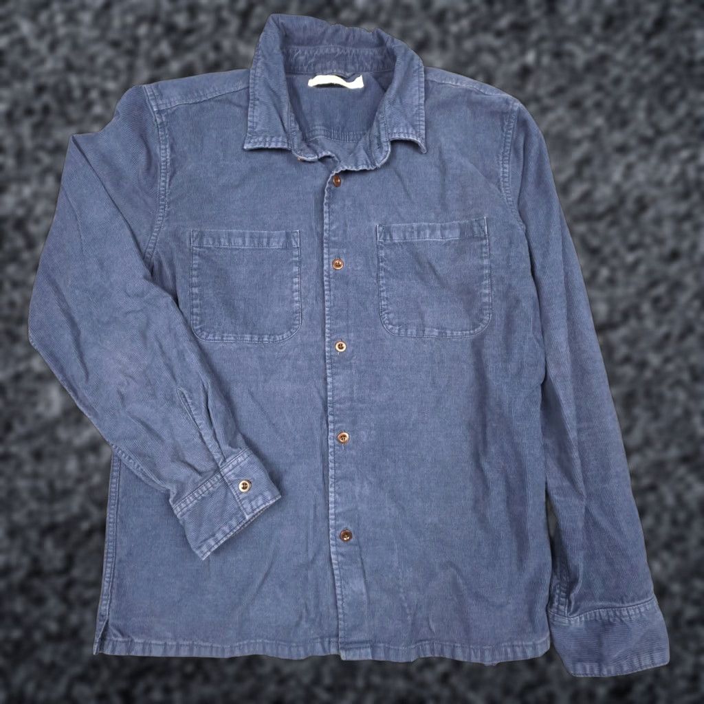 Outerknown Outerknown Shirt Mens Medium Blue Corduroy Button Up Organic Cotton Pockets Shirt Size US M / EU 48-50 / 2 - 1 Thumbnail