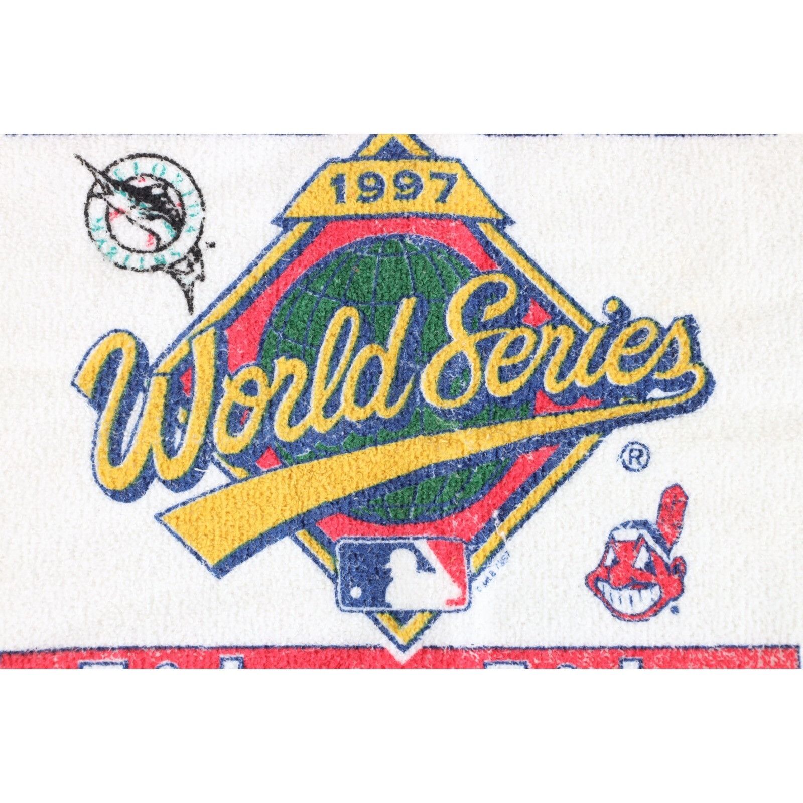 Vintage Deadstock Vintage 1997 World Series Marlins Indians Towel Size ONE SIZE - 3 Thumbnail