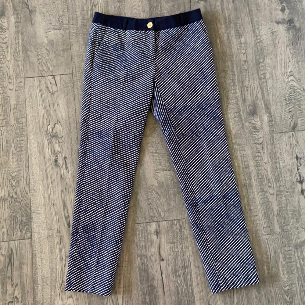 Michael Kors MICHAEL Michael Kors Blue Striped Crop Pants, 2 Size 26" / US 2 / IT 38 - 4 Thumbnail