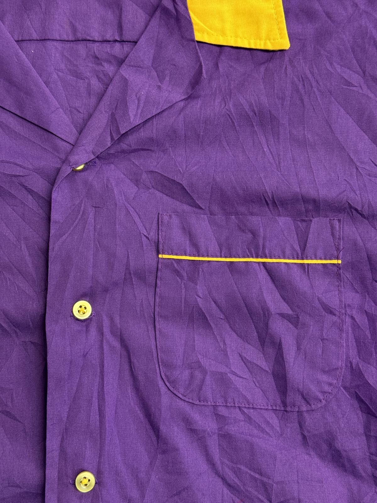 Other Vintage Bowling Collar Button Up Hilton Purple & Gold XXL Size US XXL / EU 58 / 5 - 5 Thumbnail