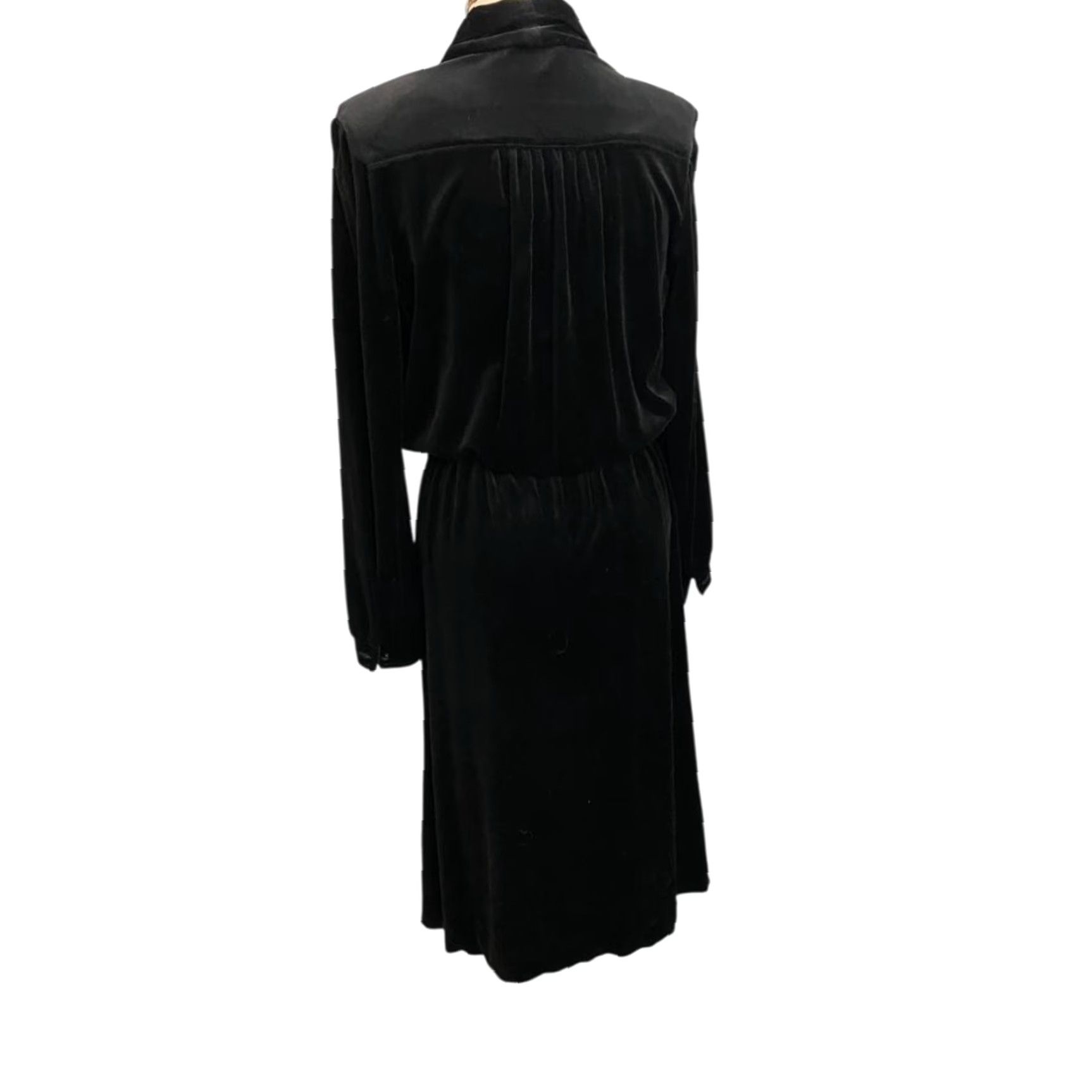 Buttero VINTAGE Butte Black Velour Dress Wrap Dress Bodice Size 12 Women Long Knots? Size XL / US 12-14 / IT 48-50 - 6 Thumbnail