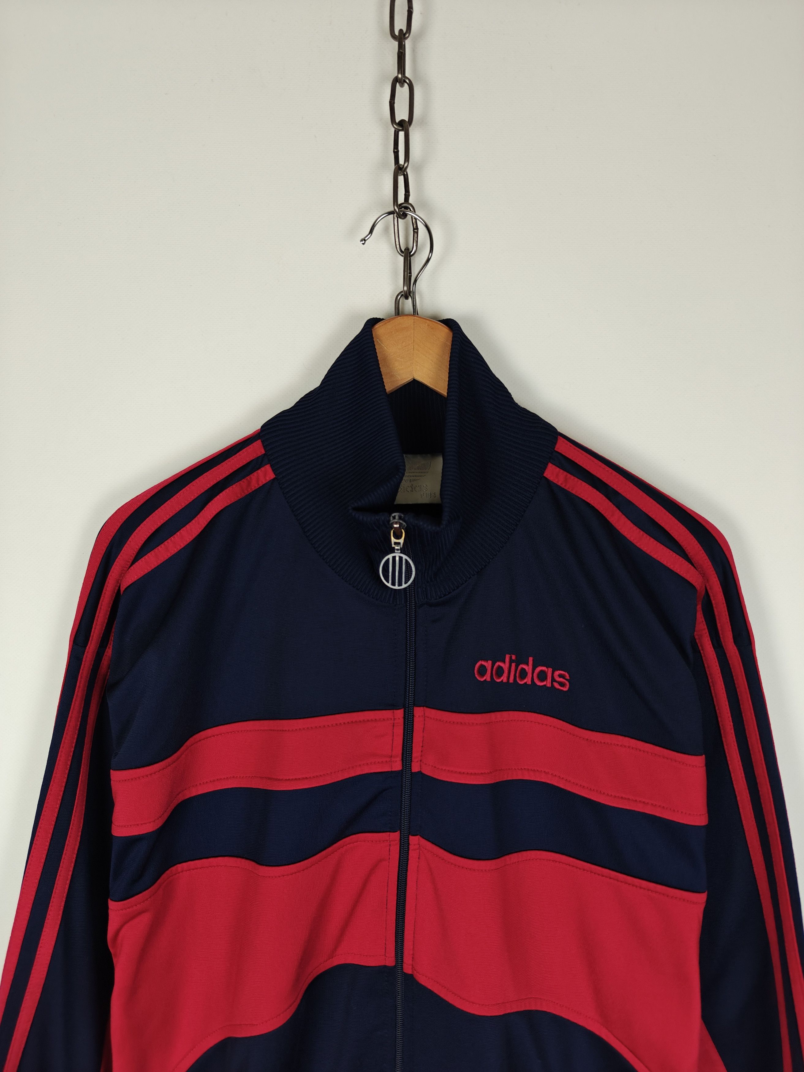 Adidas Adidas VTG Track Top Jacket Blue/Red size L Size US L / EU 52-54 / 3 - 2 Thumbnail