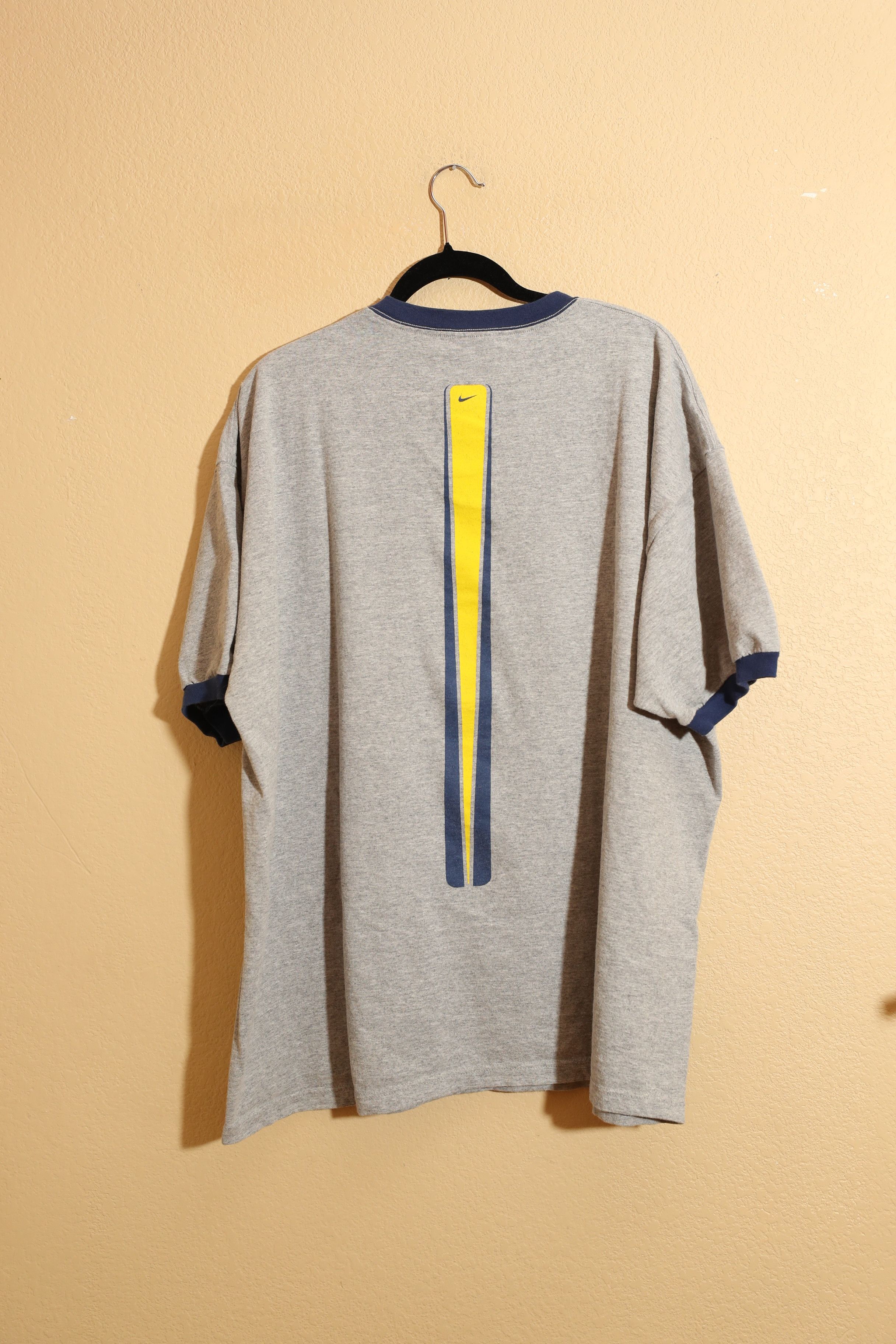 Nike Nike Y2K 90s Nike Grey Ringer Tee (XXL) Size US XXL / EU 58 / 5 - 2 Thumbnail