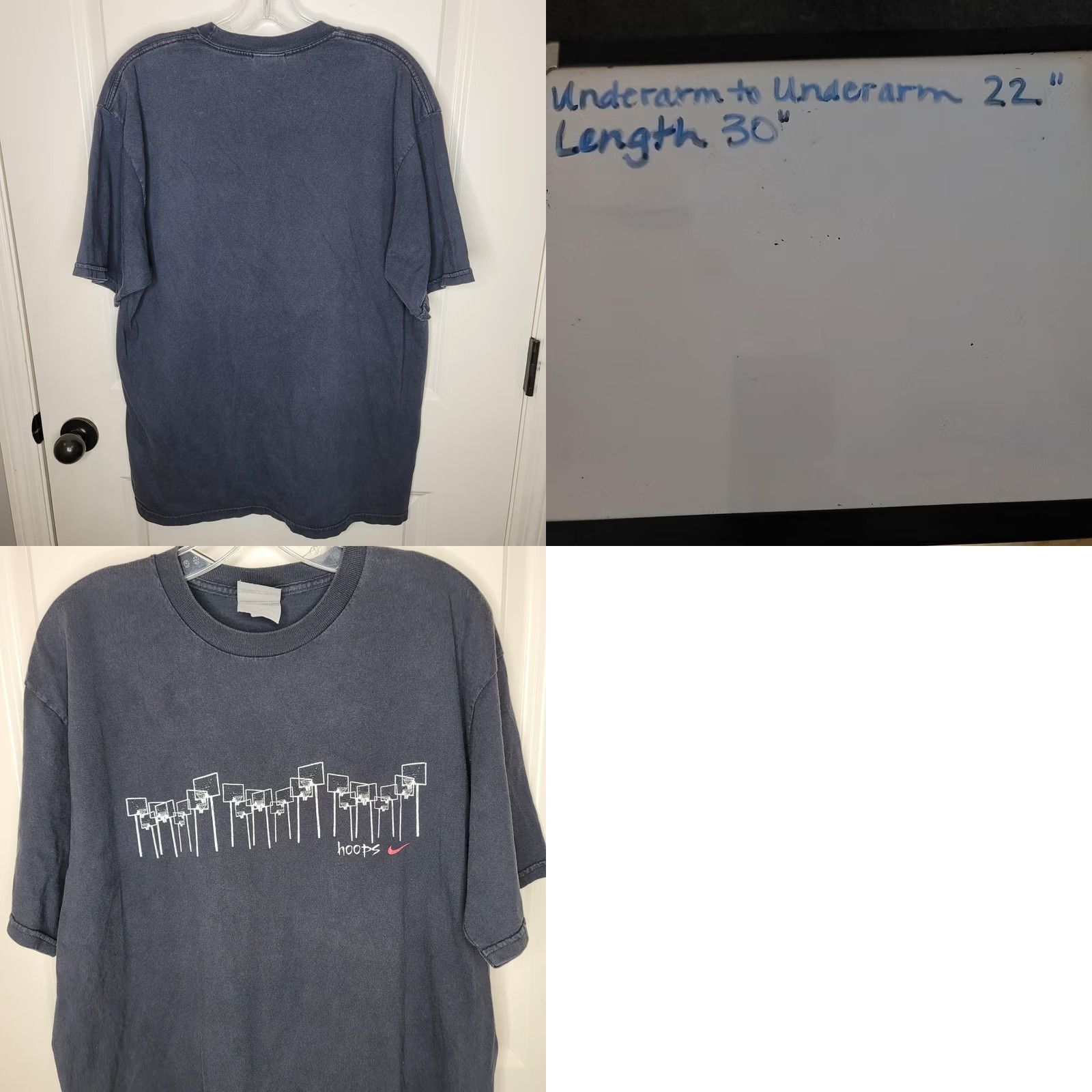 Nike Nike Hoops Shirt Mens L Blue Graphic T-Shirt Swoosh Backboard Tee Size US L / EU 52-54 / 3 - 8 Thumbnail