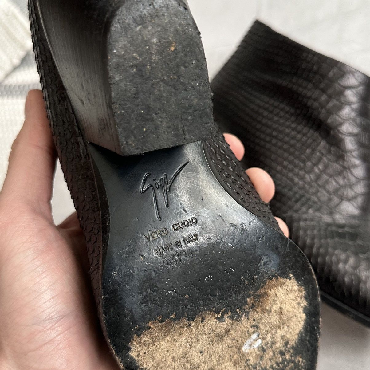 Hedi Slimane Giuseppe Zanotti Leather Ankle Boots Heel Saint Laurent Vibe Size US 7.5 / IT 37.5 - 9 Thumbnail