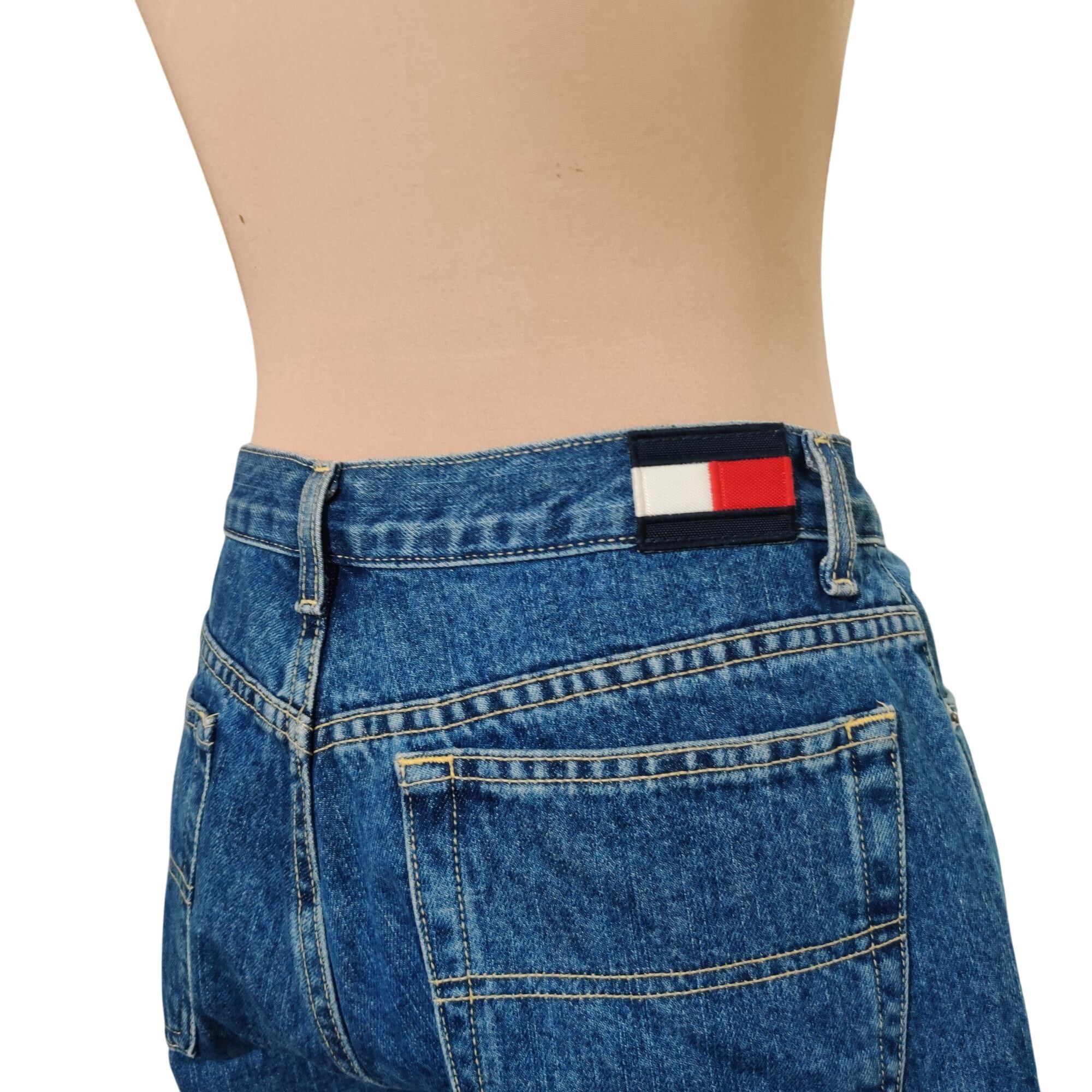 Tommy Jeans Vintage Womens Tommy Jeans Juniors Straight Leg High Rise De Size 31" - 2 Thumbnail