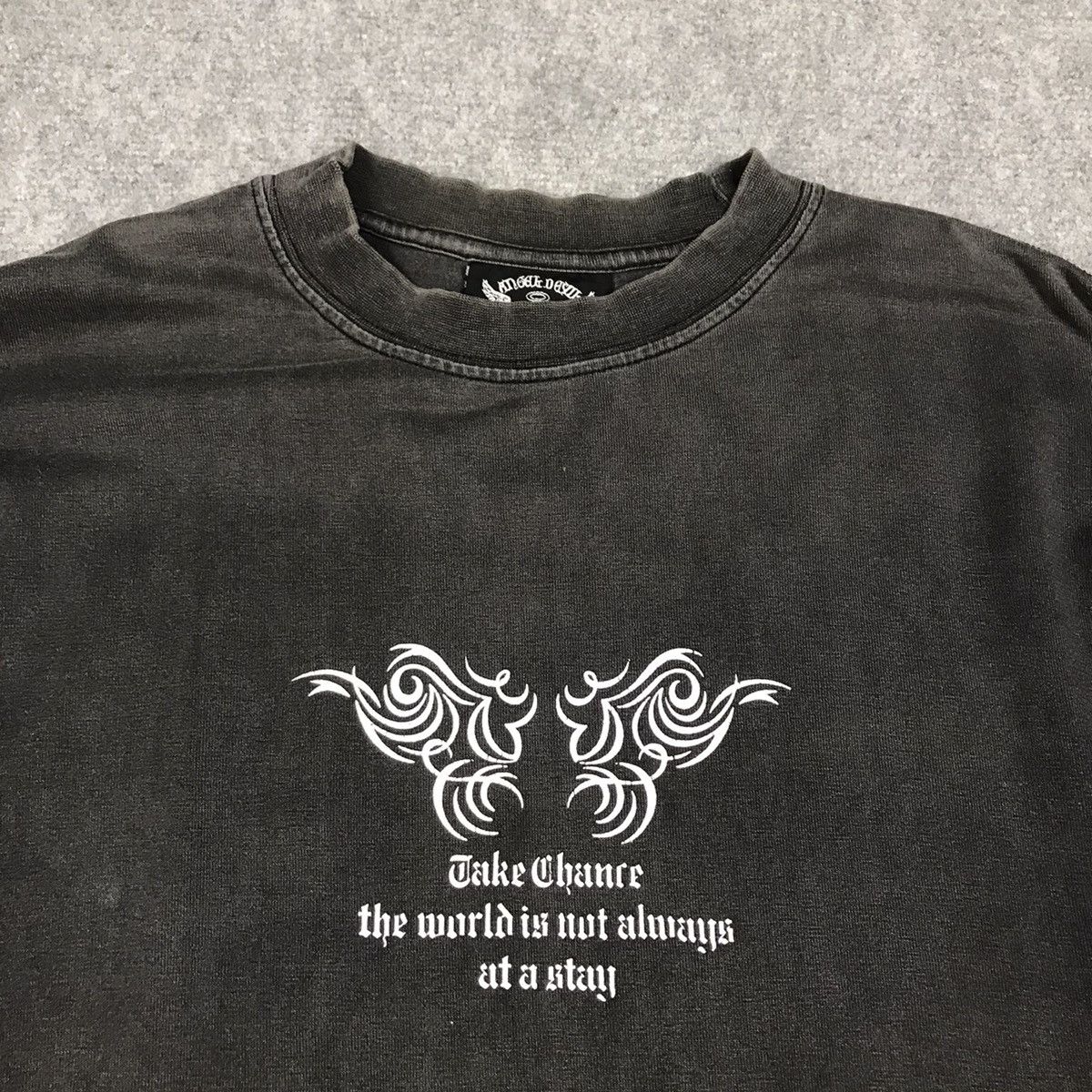 14th Addiction × Japanese Brand × KMRii Angel Devil Black Sun faded Distress Punk long Tshirt Size US S / EU 44-46 / 1 - 3 Thumbnail