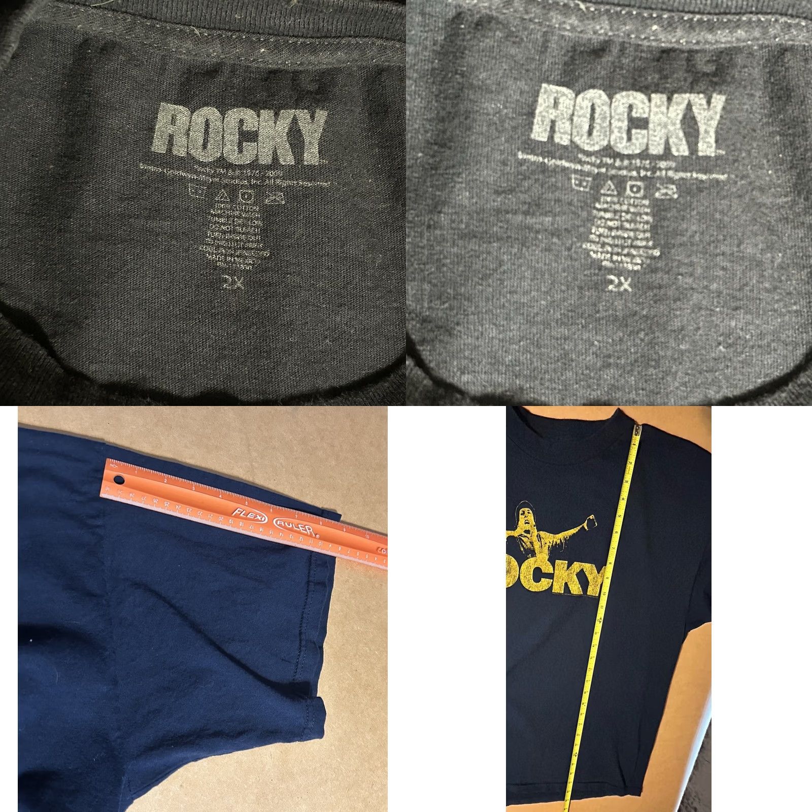 Vintage Rocky Balboa Sylvester Stallone Graphic Shirt Men 2XL Navy Blue T-Shirt Size US XXL / EU 58 / 5 - 9 Thumbnail