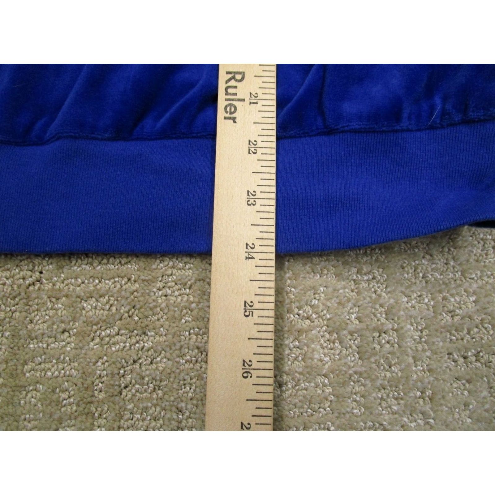 Jantzen VINTAGE Jantzen Windbreaker Jacket Women 3X Blue Velour Striped USA 80s Retro Distressed Logo Jacket/Coat Size XXL / US 16-18 / IT 52-54 - 6 Thumbnail