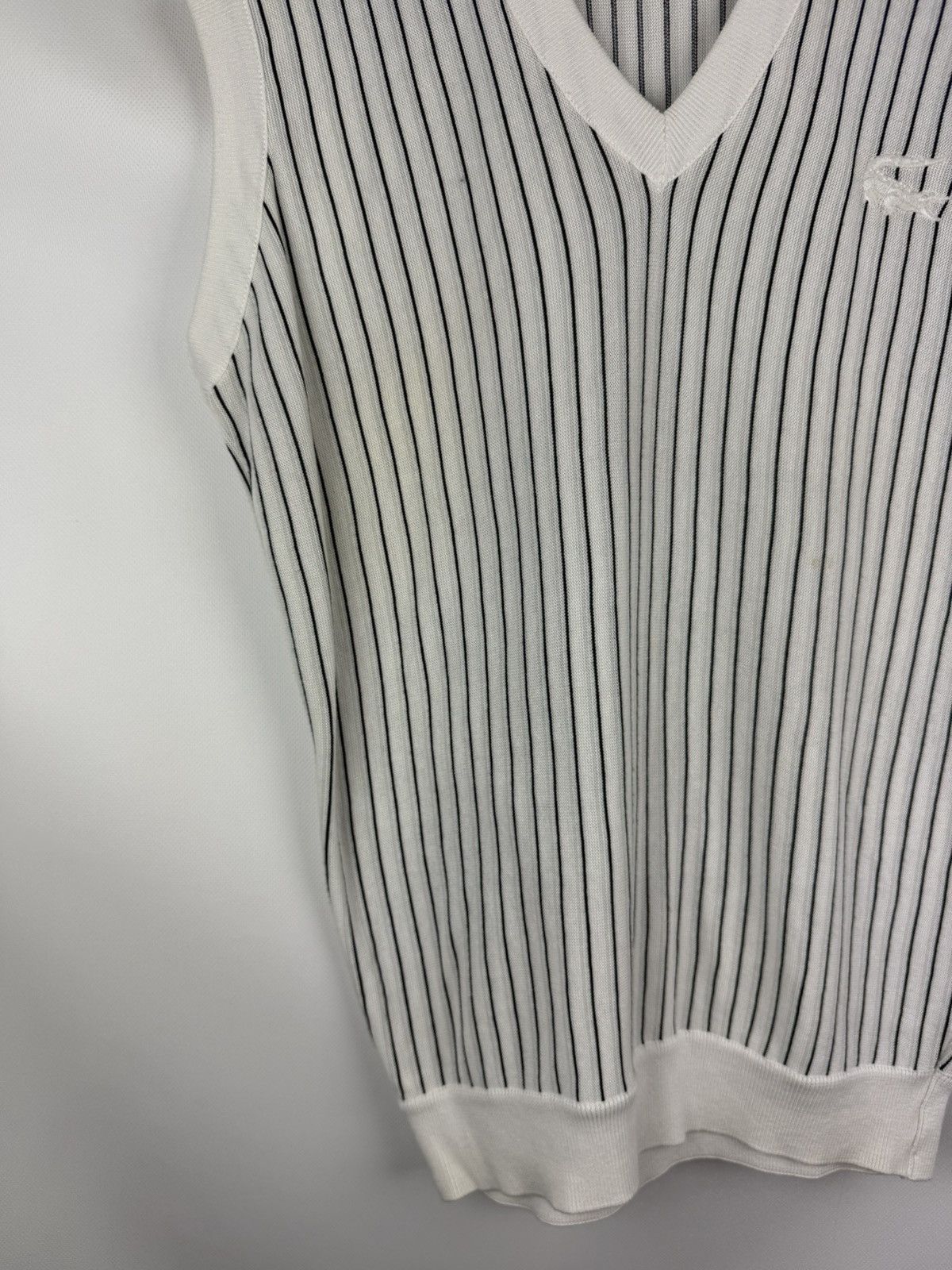 Lacoste Lacoste Limited Edition 75 Anniversary Striped Vest Sweater Size US L / EU 52-54 / 3 - 7 Thumbnail