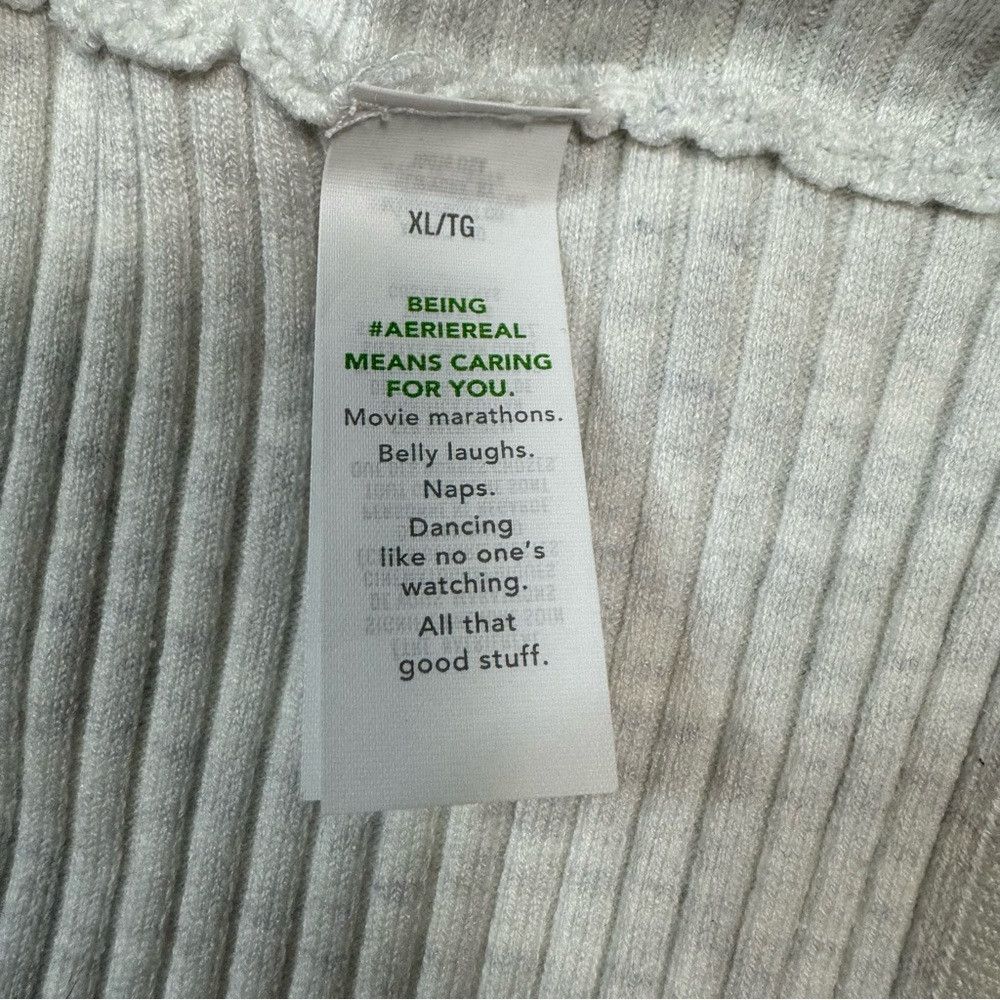 Other New Aerie Ribbed Take Charge Corset Sweater Tank Grey Top S Size XL / US 12-14 / IT 48-50 - 7 Thumbnail