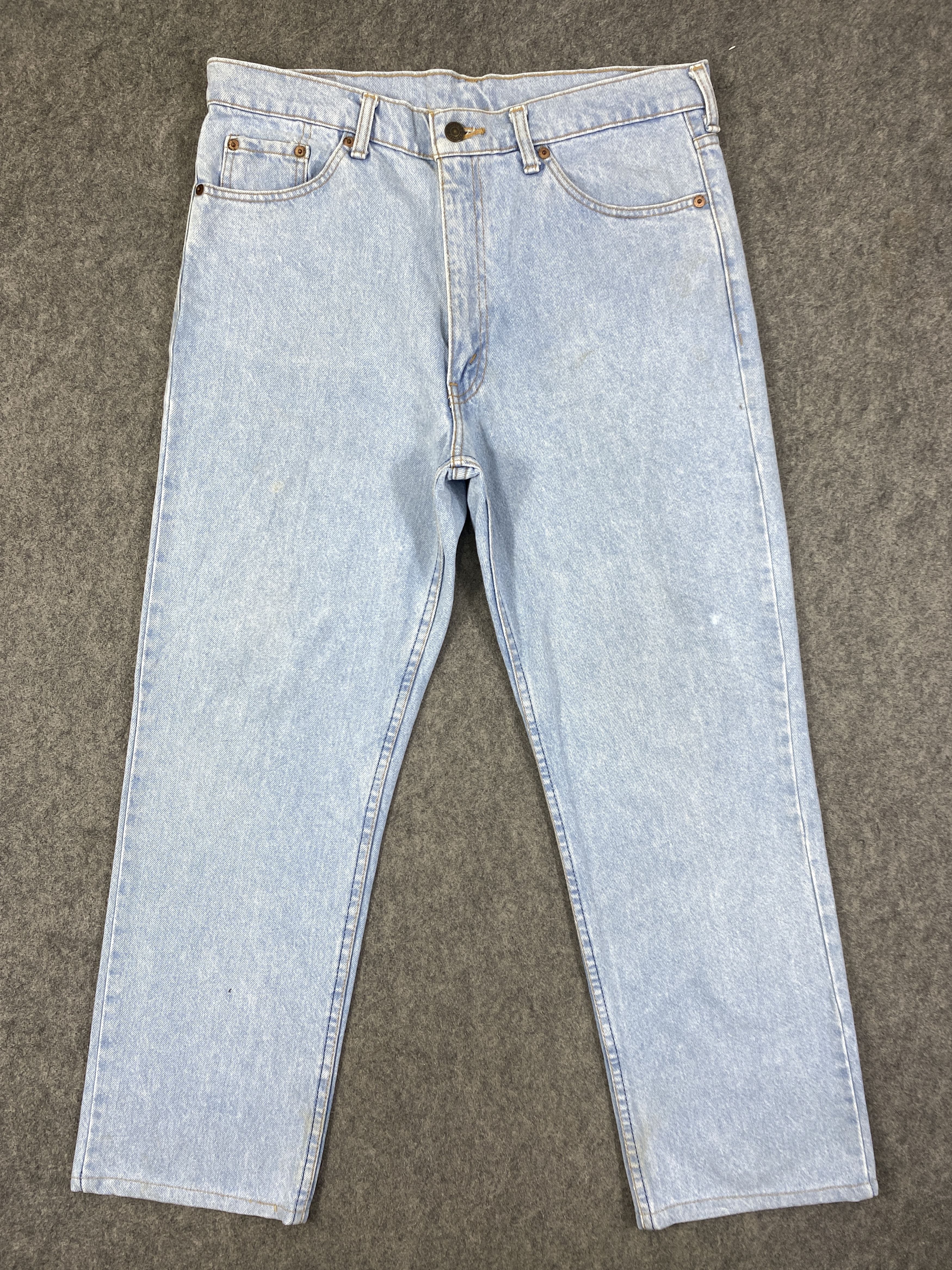 image of Distressed Denim x Levis Light Blue Vintage Levi's 518 Jeans 34X26.5 - Jn3307, Men's