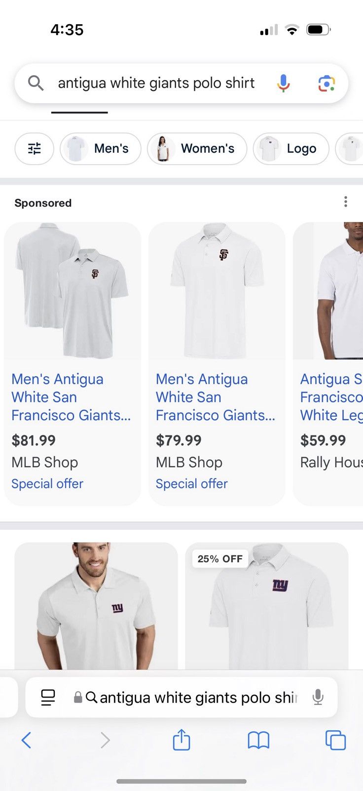 Antigua giants polo shirt Size US XL / EU 56 / 4 - 3 Thumbnail
