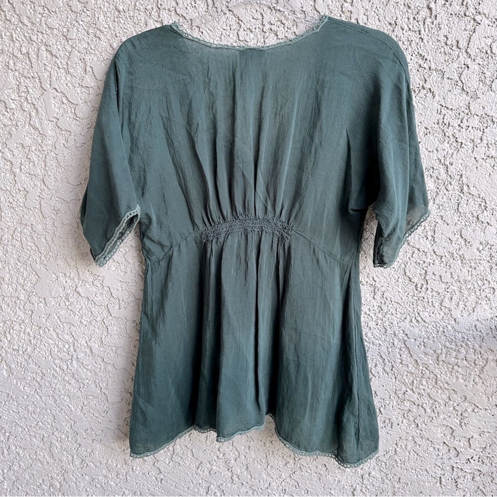 Johnny Was JOHNNY WAS Embroidered Harley Short Sleeve Flowy Top XS Size XS / US 0-2 / IT 36-38 - 3 Thumbnail