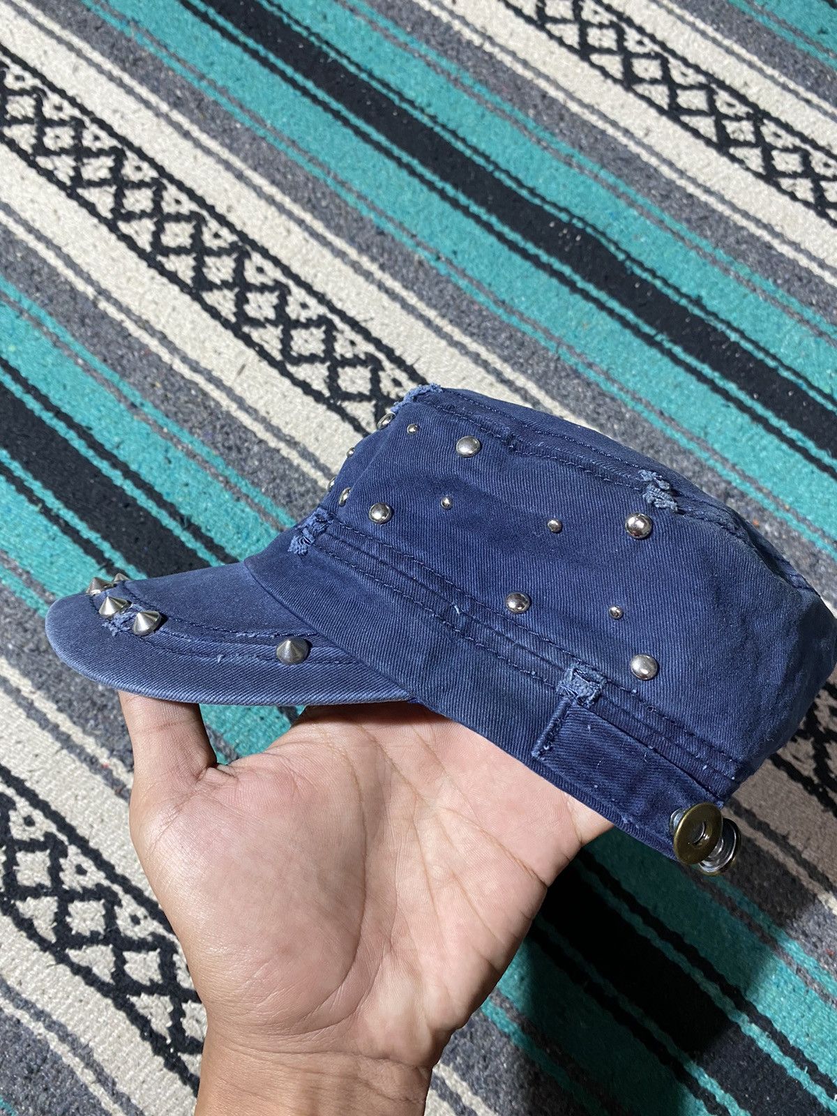 If Six Was Nine × Japanese Brand × Le Grande Bleu (L.G.B.) Y2K Unknown - Patrol Studded Cap Size ONE SIZE - 3 Thumbnail