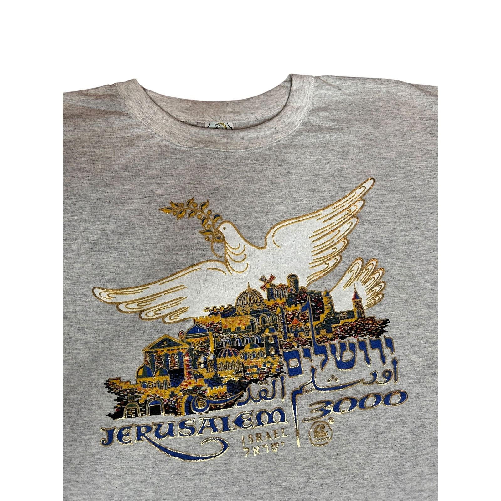 Vintage Vintage Jerusalem Israel Religious Holy Land Dove T-Shirt Size US XXL / EU 58 / 5 - 3 Thumbnail