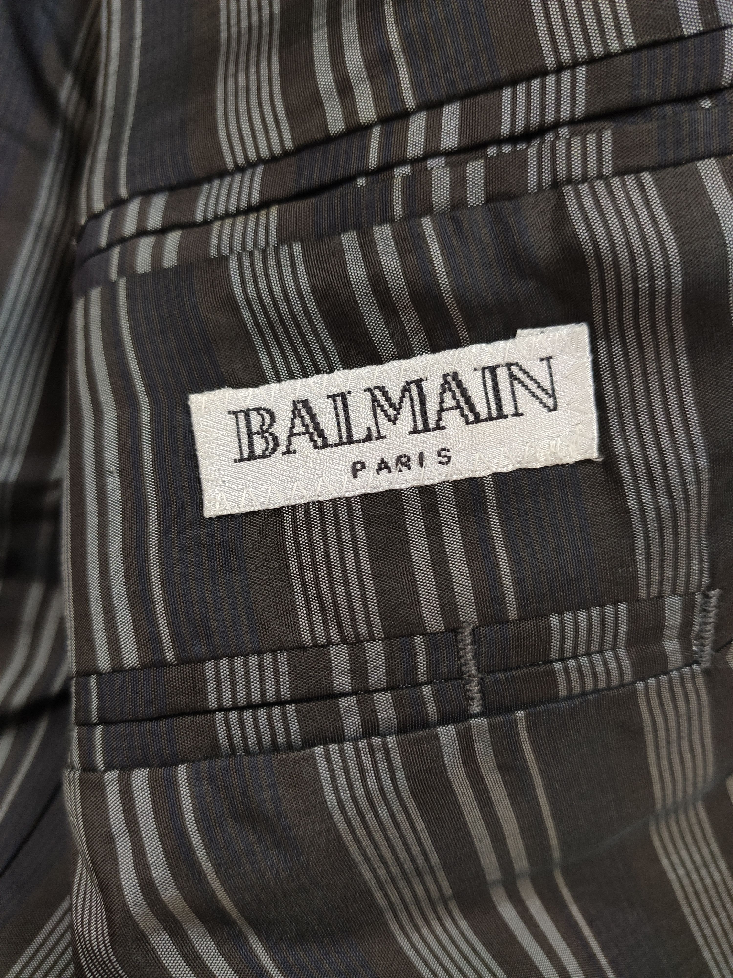 Balmain × Vintage Balmain Paris men blazer cotton jacket brown elegant Size 52R - 10 Thumbnail