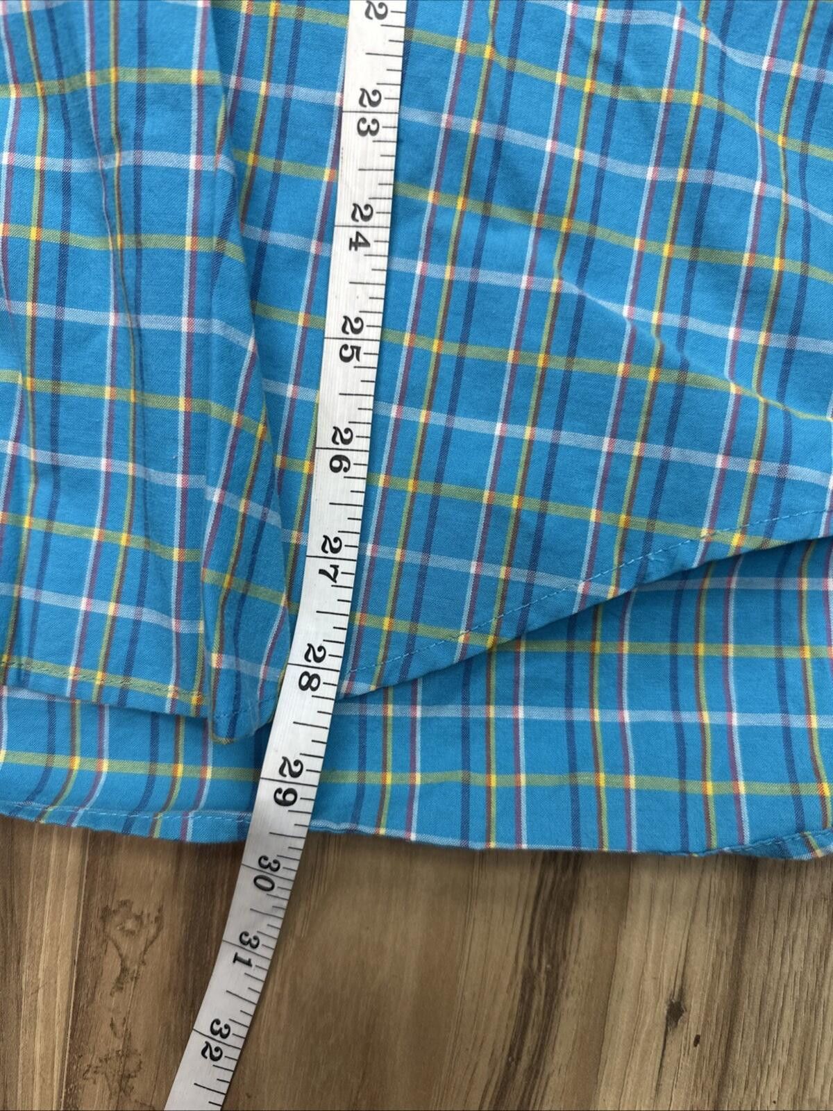 Haggar Haggar Forever New Blue Plaid Button Short Sleeve Shirt XL Size US XL / EU 56 / 4 - 6 Thumbnail