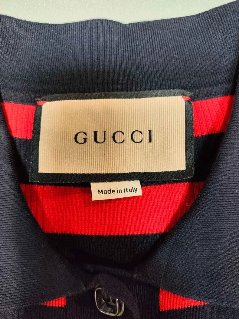 Gucci GucciBlack and red striped kitten pattern knitwear short sl Size US M / EU 48-50 / 2 - 4 Thumbnail