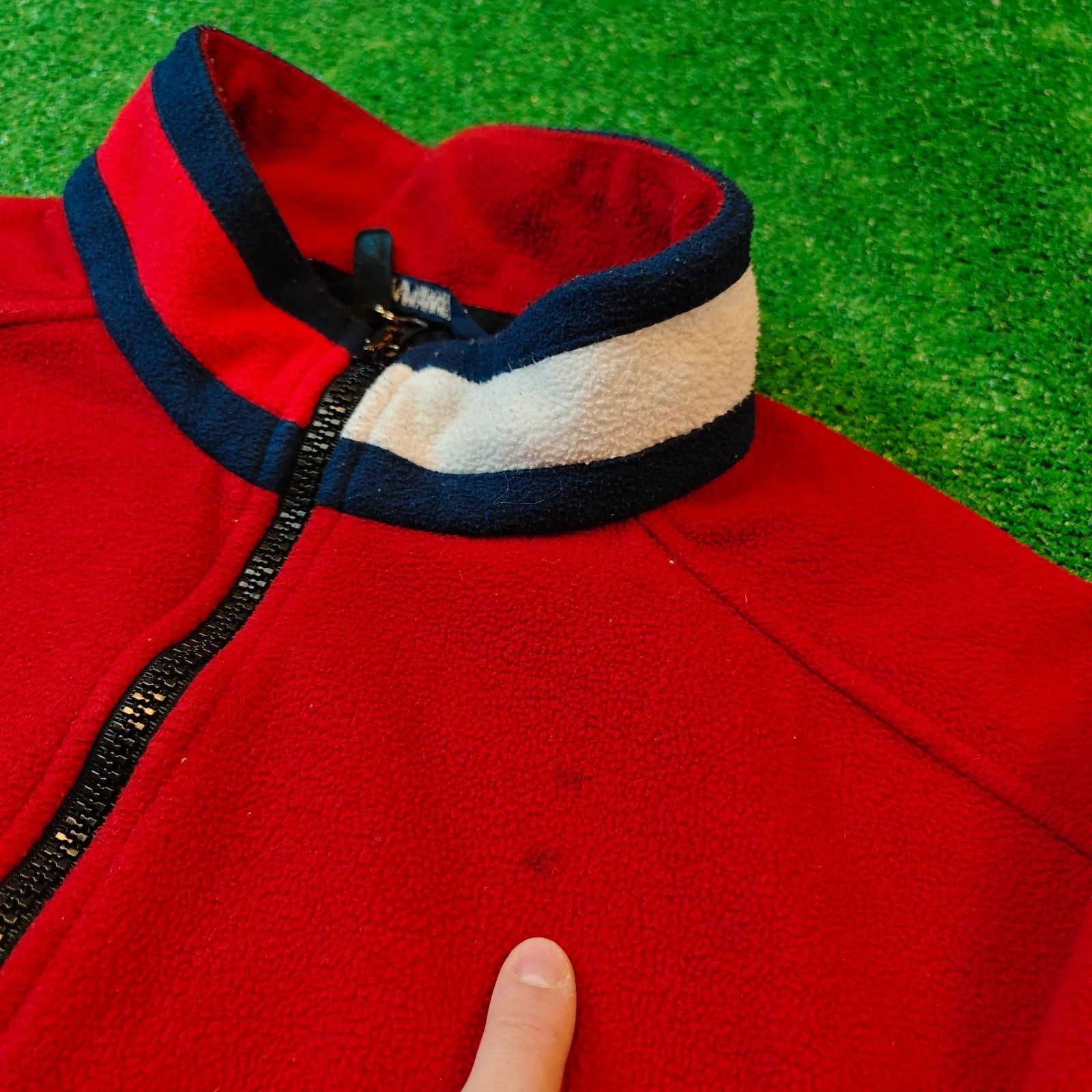 Tommy Hilfiger Vintage Tommy Hilfiger Sherpa Fleece Mens XL Red full zip Size US XL / EU 56 / 4 - 4 Thumbnail