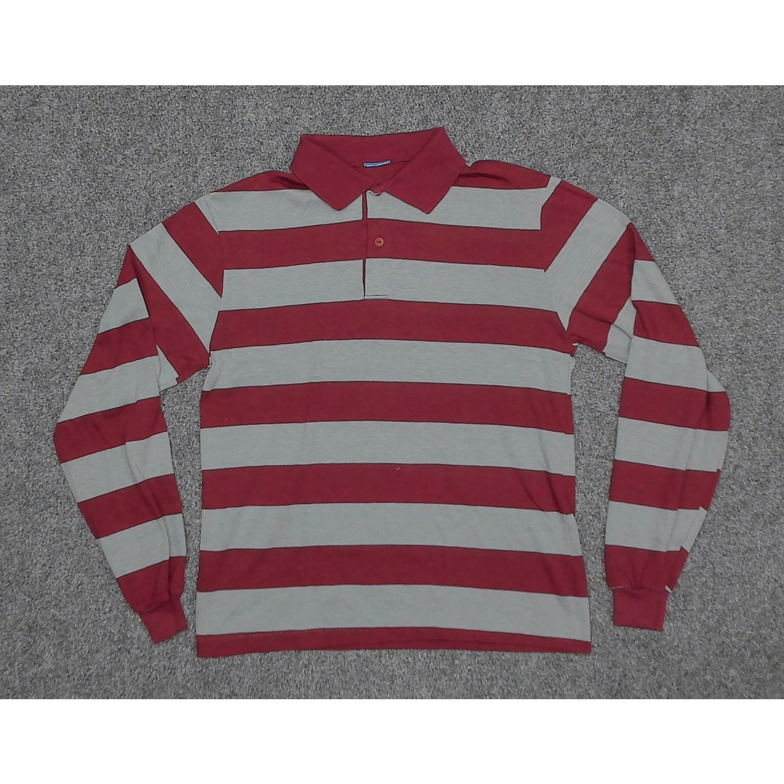Vintage Vintage 1970s Single Stitch Striped Long Sleeve Polo Shirt Size S / US 4 / IT 40 - 3 Thumbnail
