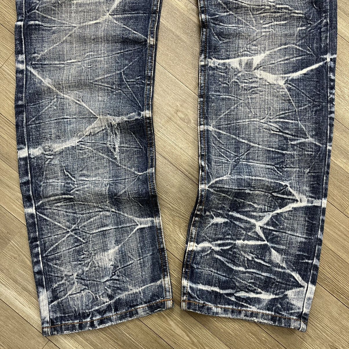 If Six Was Nine Japanese Brand Double Waist Distressed Stonewash Blue Jeans Size US 36 / EU 52 - 8 Thumbnail