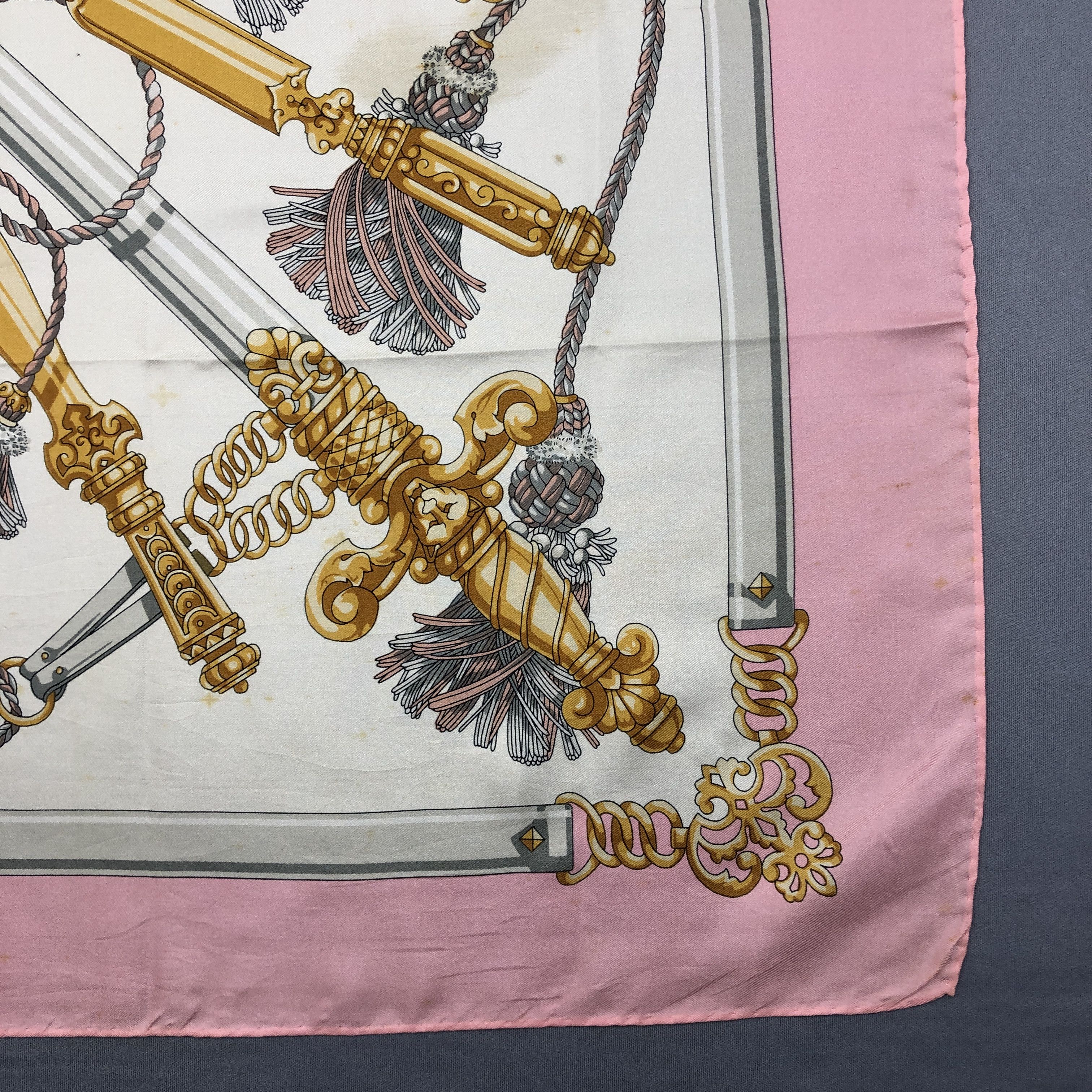 Japanese Brand Vintage SILK Scarf Twill Stole Wraps Scarves - GF60033 Size ONE SIZE - 6 Thumbnail
