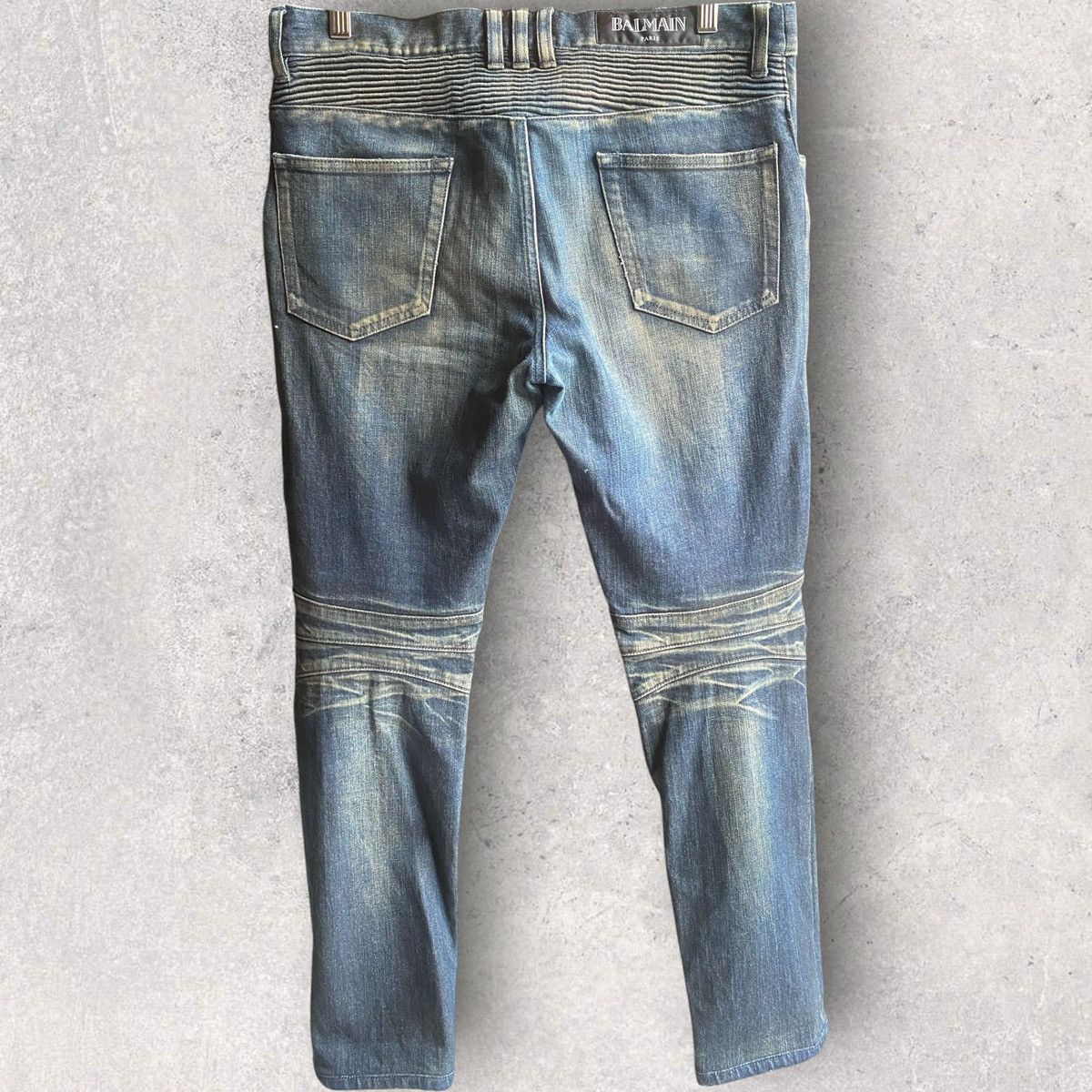 Balmain Fall13 Rust Wash Biker Jeans Size US 33 - 4 Thumbnail