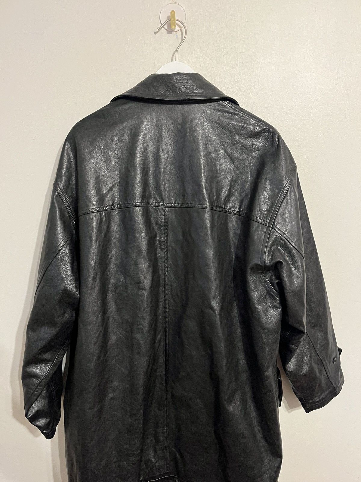 Genuine Leather CDP Made In Italy Black Leather Trench Coat Japanese Style🔥 Size US M / EU 48-50 / 2 - 8 Thumbnail
