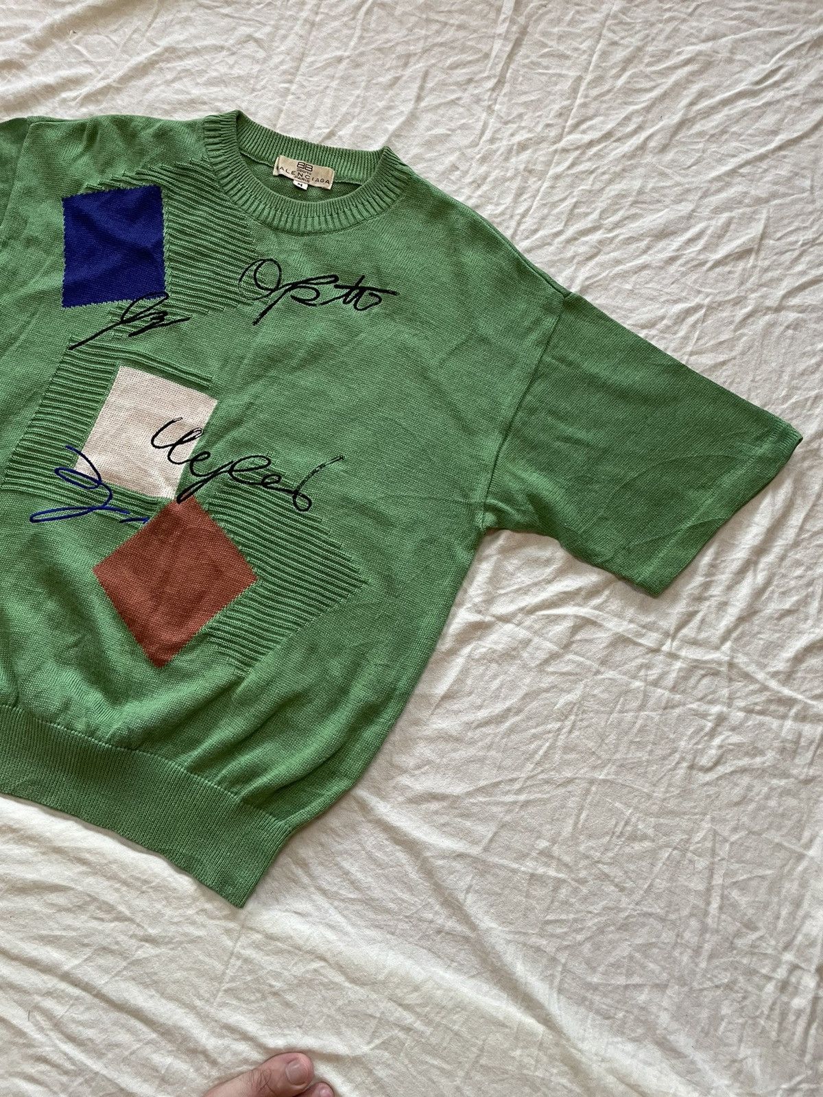 Balenciaga × Vintage Vintage Balenciaga Shortsleeve Sweatshirt Size M / US 6-8 / IT 42-44 - 4 Thumbnail