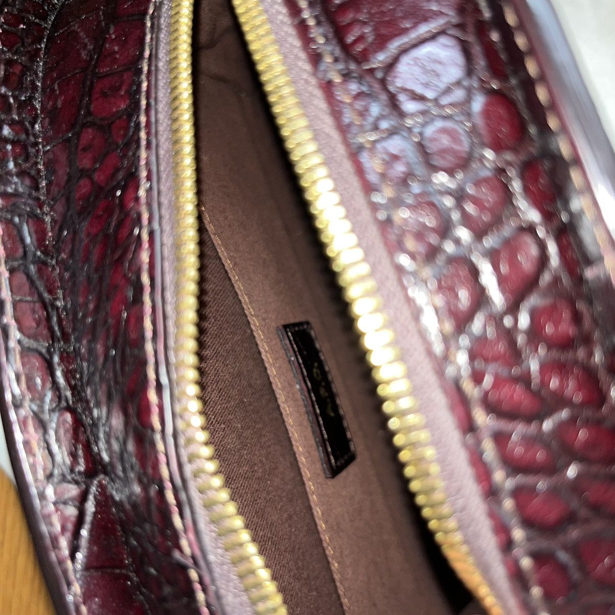 A.P.C. A.P.C. burgundy croc demi-lune bag Size ONE SIZE - 5 Thumbnail
