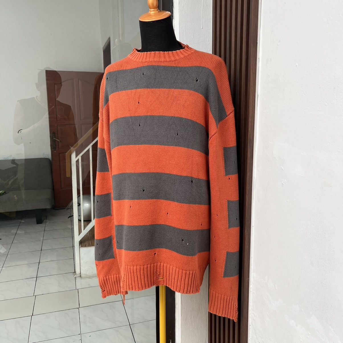 Japanese Brand Nice Design Destroyed Knitwear Like A Number 9 By Underair Size US L / EU 52-54 / 3 - 3 Thumbnail