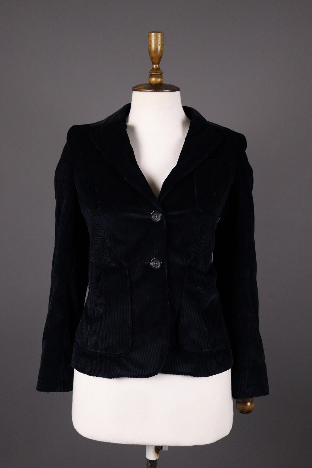 Designer Weekend Max Mara Black Corduroy Jacket Size I 38 / GB 6 Size M / US 6-8 / IT 42-44 - 1 Thumbnail