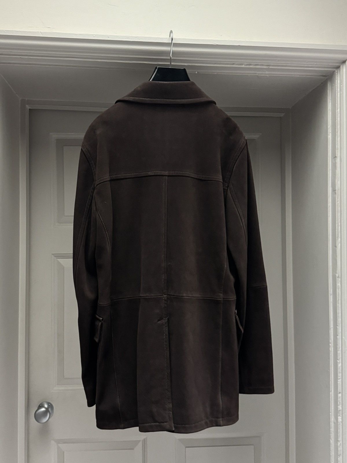 Prada Prada Double Breasted Leather Coat in Brown size IT 52 Size US L / EU 52-54 / 3 - 11 Thumbnail