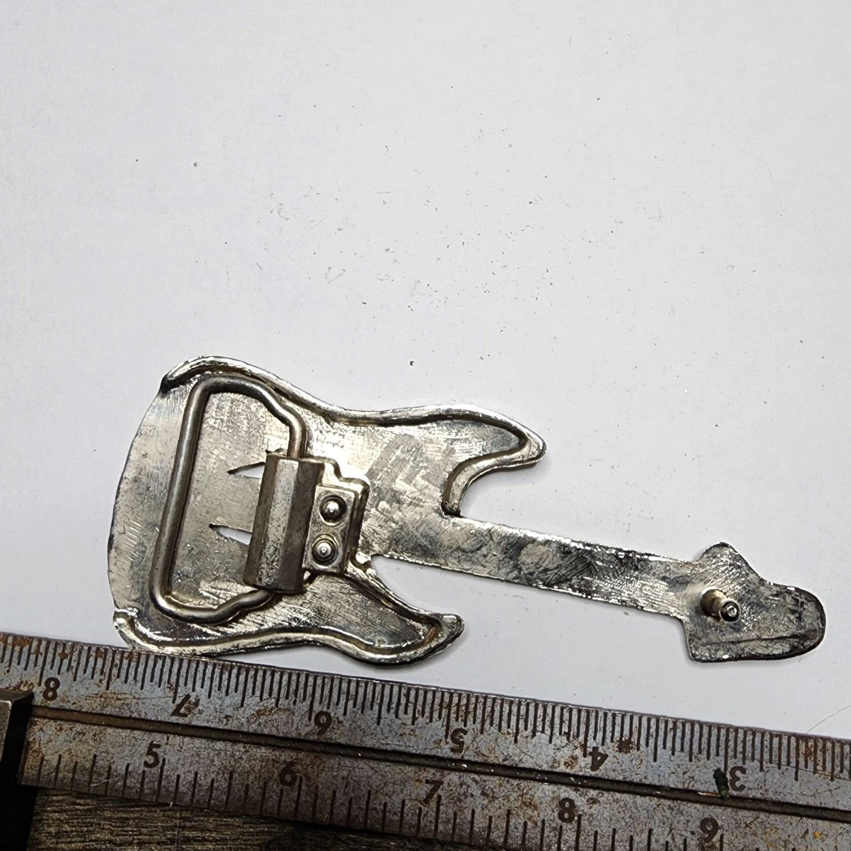 Vintage Vintage Silvertone Bass Guitar Belt Buckle Rock n Roll Size ONE SIZE - 2 Thumbnail