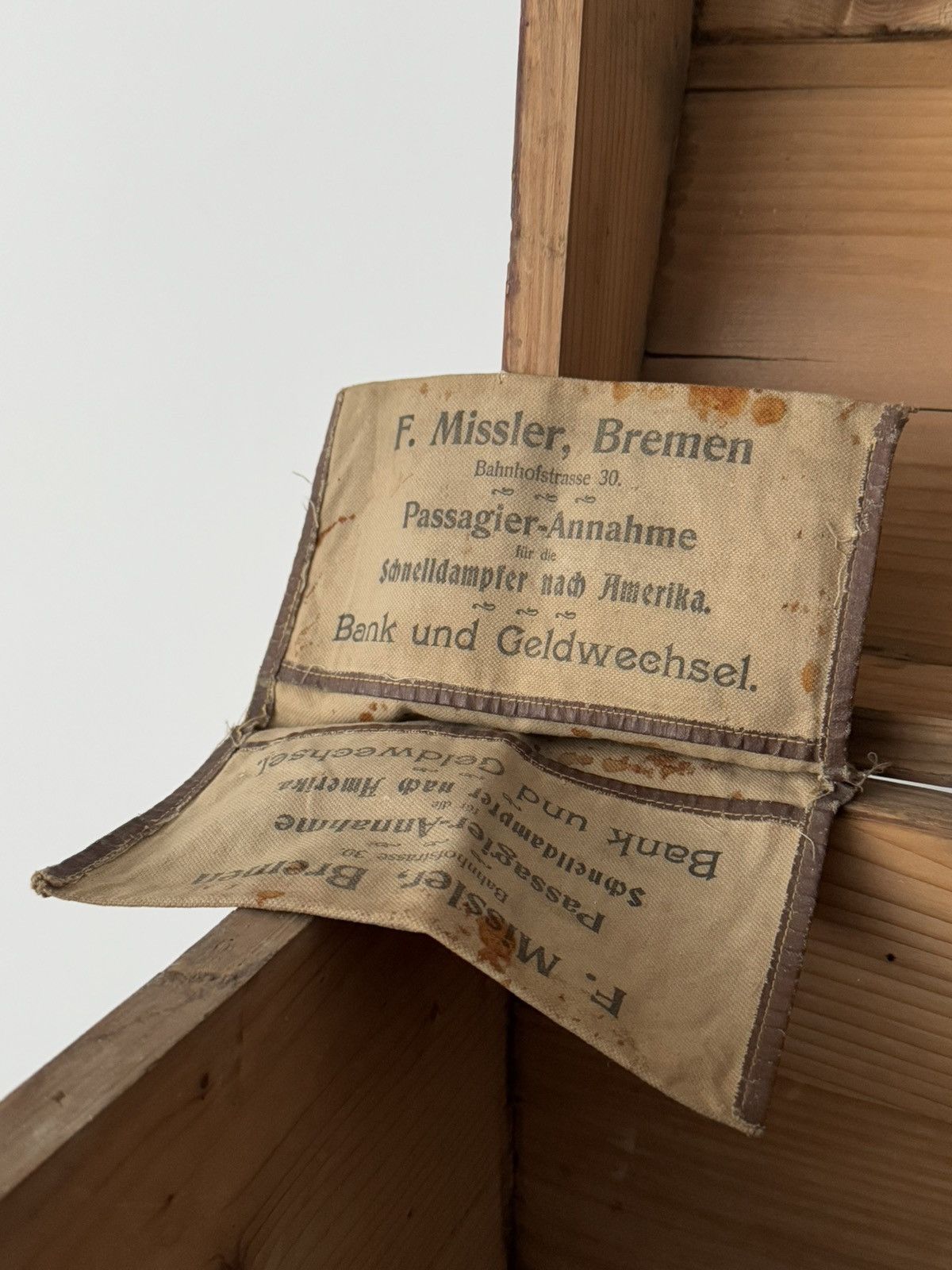 Other Antique ≈1900s F. Missler Bremen Canvas Boat Ticket Pouch Size ONE SIZE - 5 Thumbnail