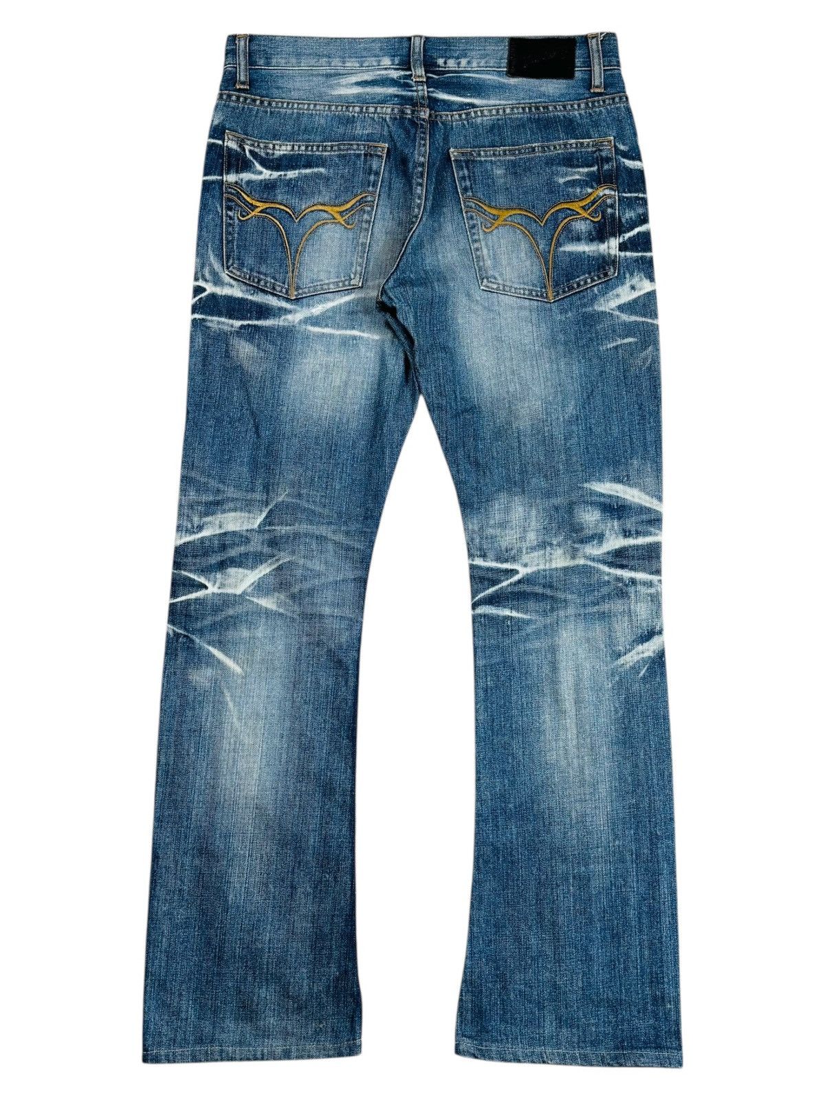Isamu Katayama Backlash Archive Jackrose - Grunge Washed Denim Pants Size US 31 - 2 Thumbnail