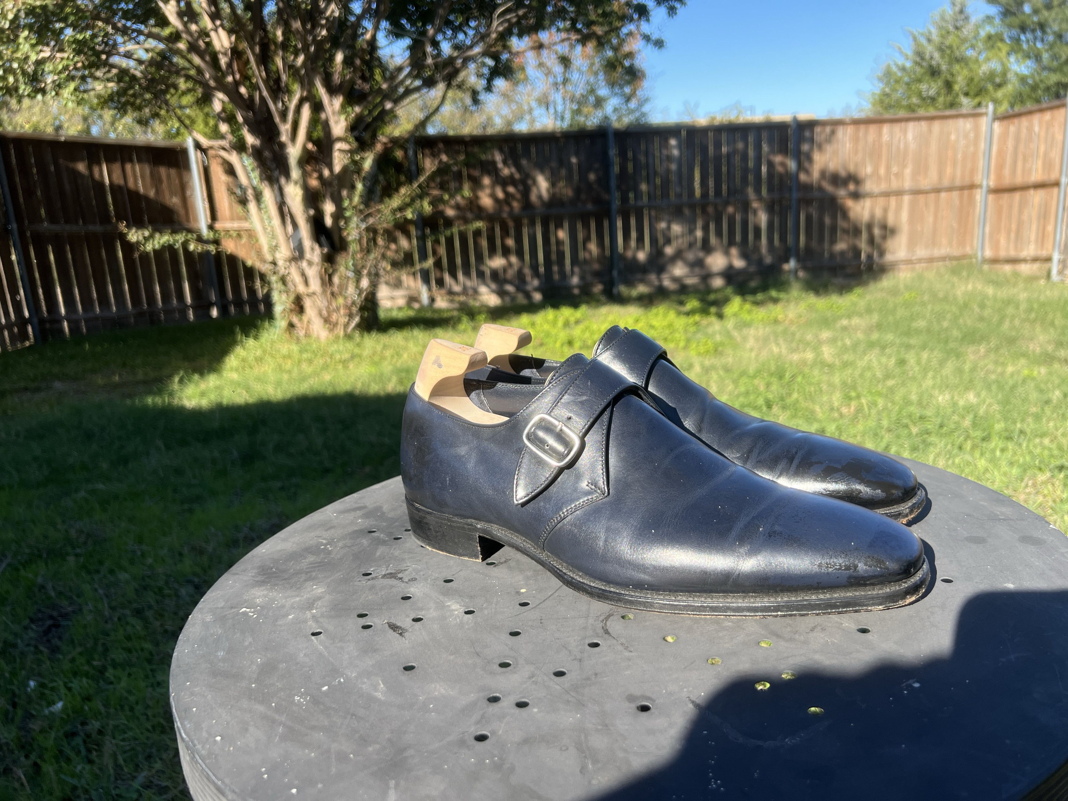George Cleverley George cleverley kingsman monk strap shoes navy blue 10.5 us Size US 10.5 / EU 43-44 - 3 Thumbnail