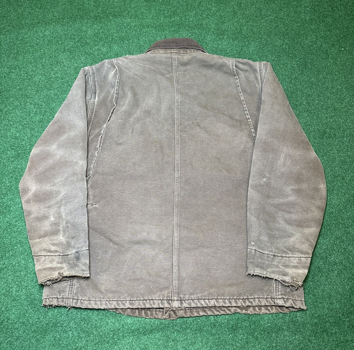 Carhartt × Vintage 90s Carhartt PERFECT DISTRESS Chore Detroit J97 J01 Jacket Size US L / EU 52-54 / 3 - 4 Thumbnail